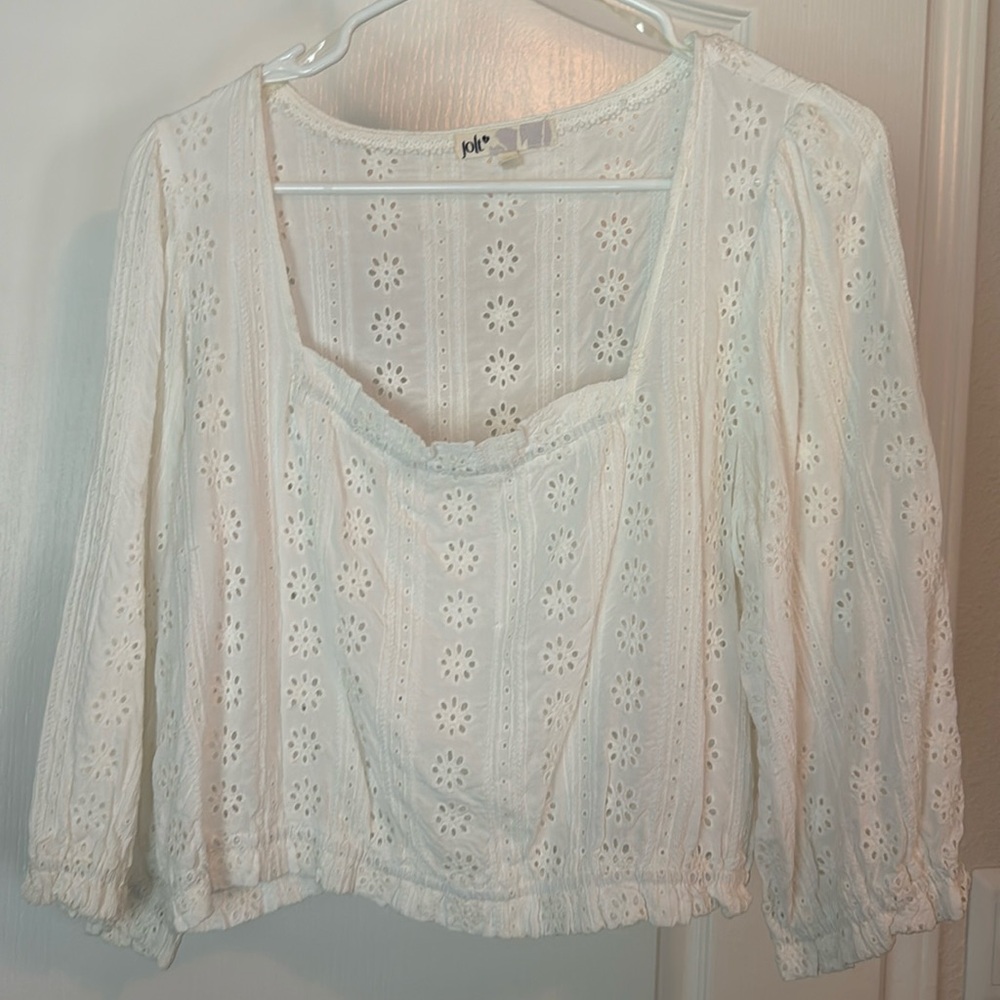 White woven crop top